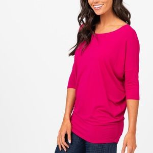 Bright pink Agnes & Dora dolman t-shirt size M